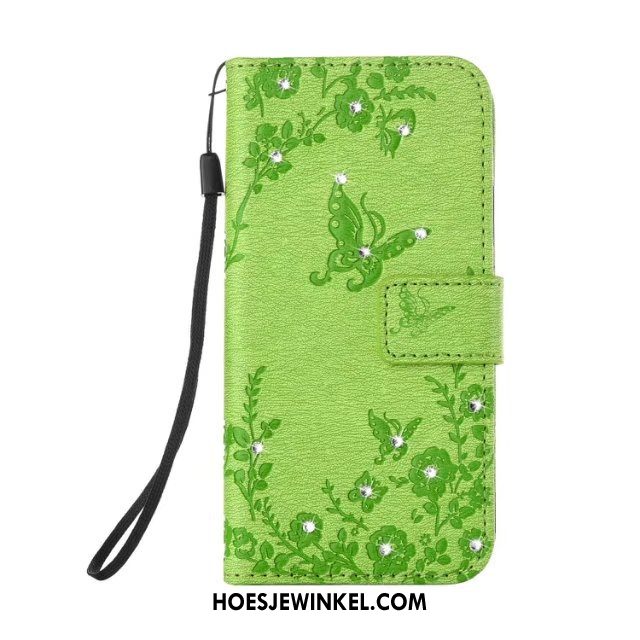 Samsung Galaxy Note 8 Hoesje Hanger Leren Etui Met Strass, Samsung Galaxy Note 8 Hoesje Portemonnee Mobiele Telefoon