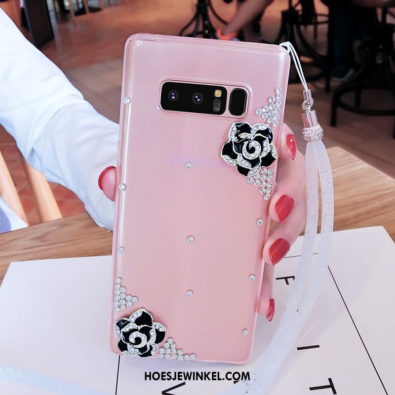 Samsung Galaxy Note 8 Hoesje Hanger Roze Mobiele Telefoon, Samsung Galaxy Note 8 Hoesje Ster Siliconen