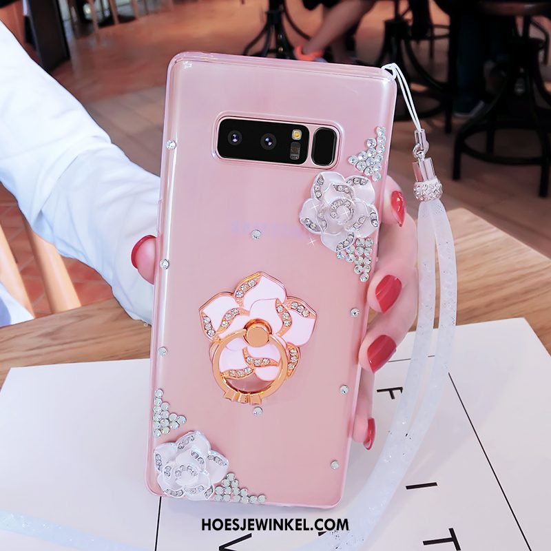 Samsung Galaxy Note 8 Hoesje Hanger Roze Mobiele Telefoon, Samsung Galaxy Note 8 Hoesje Ster Siliconen