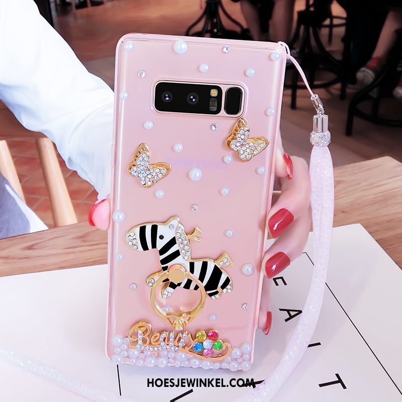 Samsung Galaxy Note 8 Hoesje Hanger Roze Mobiele Telefoon, Samsung Galaxy Note 8 Hoesje Ster Siliconen