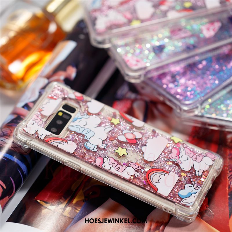 Samsung Galaxy Note 8 Hoesje Hoes Drijfzand Siliconen, Samsung Galaxy Note 8 Hoesje Roze Mobiele Telefoon