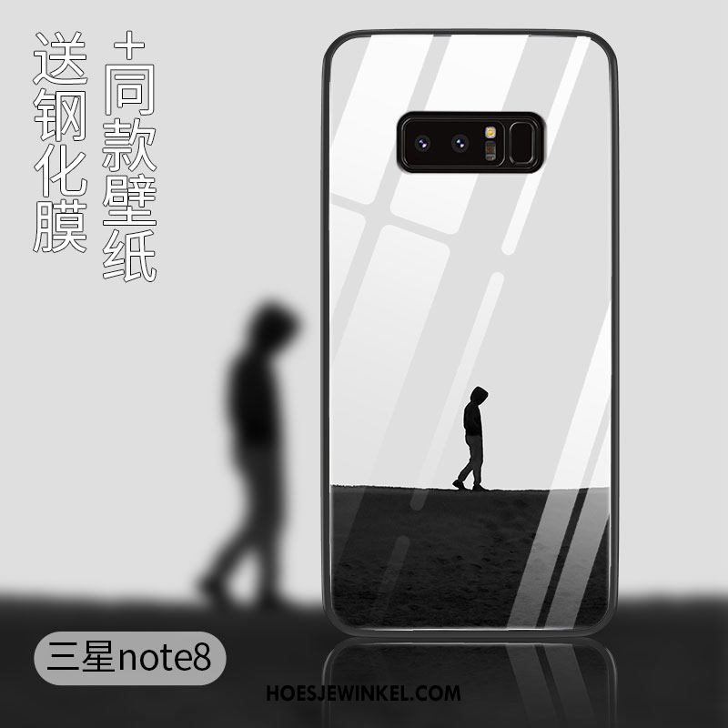 Samsung Galaxy Note 8 Hoesje Hoes Glas Siliconen, Samsung Galaxy Note 8 Hoesje All Inclusive Ster