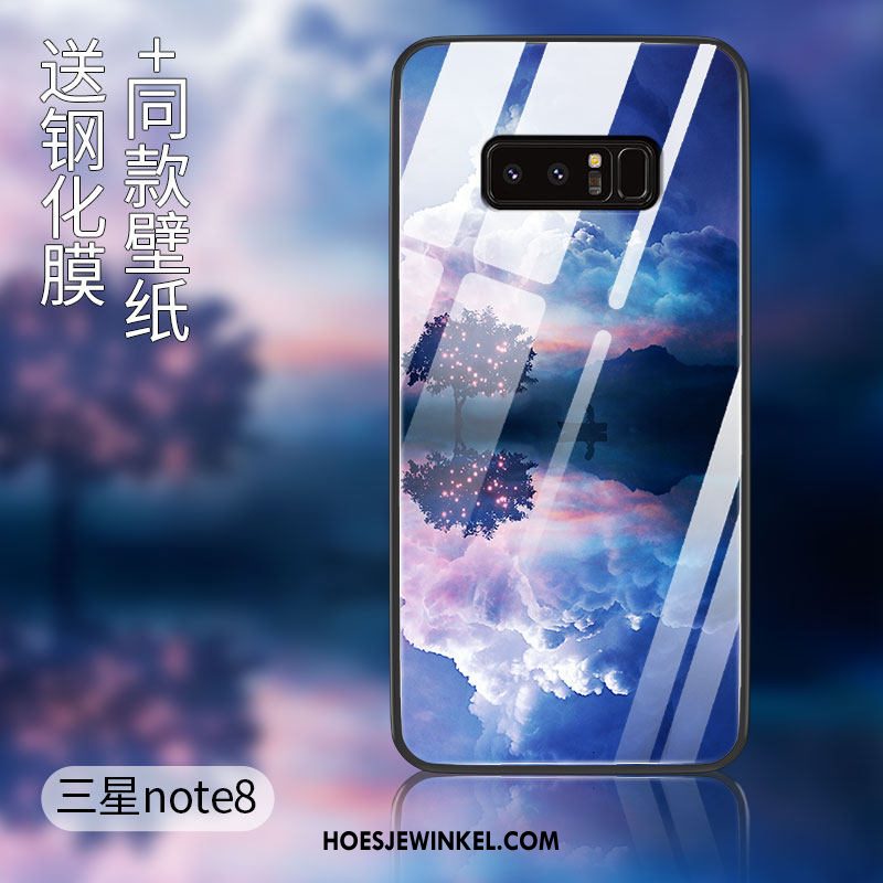 Samsung Galaxy Note 8 Hoesje Hoes Glas Siliconen, Samsung Galaxy Note 8 Hoesje All Inclusive Ster