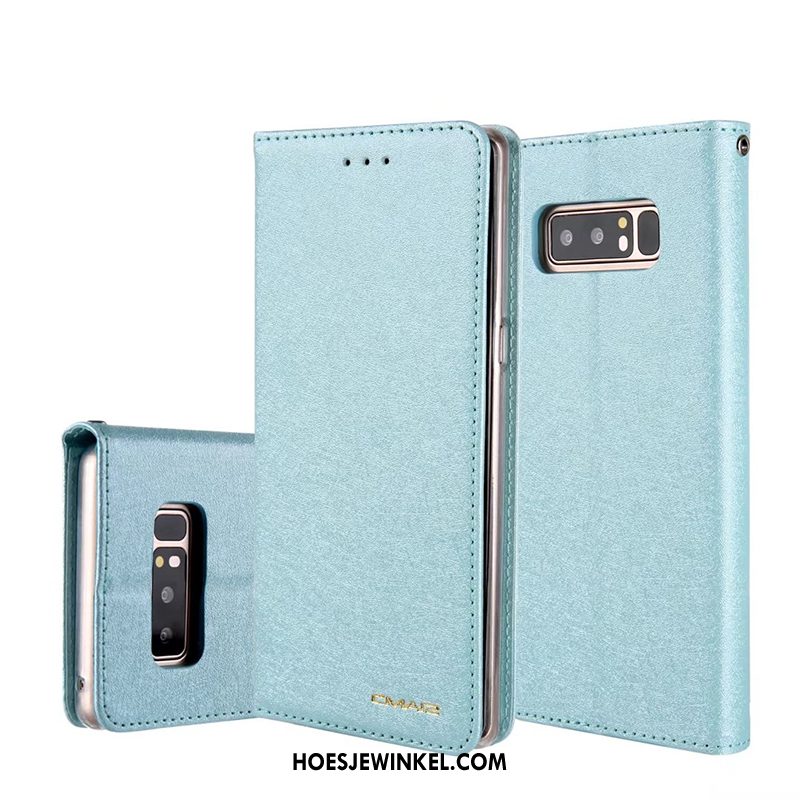 Samsung Galaxy Note 8 Hoesje Mobiele Telefoon Hoes Leren Etui, Samsung Galaxy Note 8 Hoesje Ster Blauw