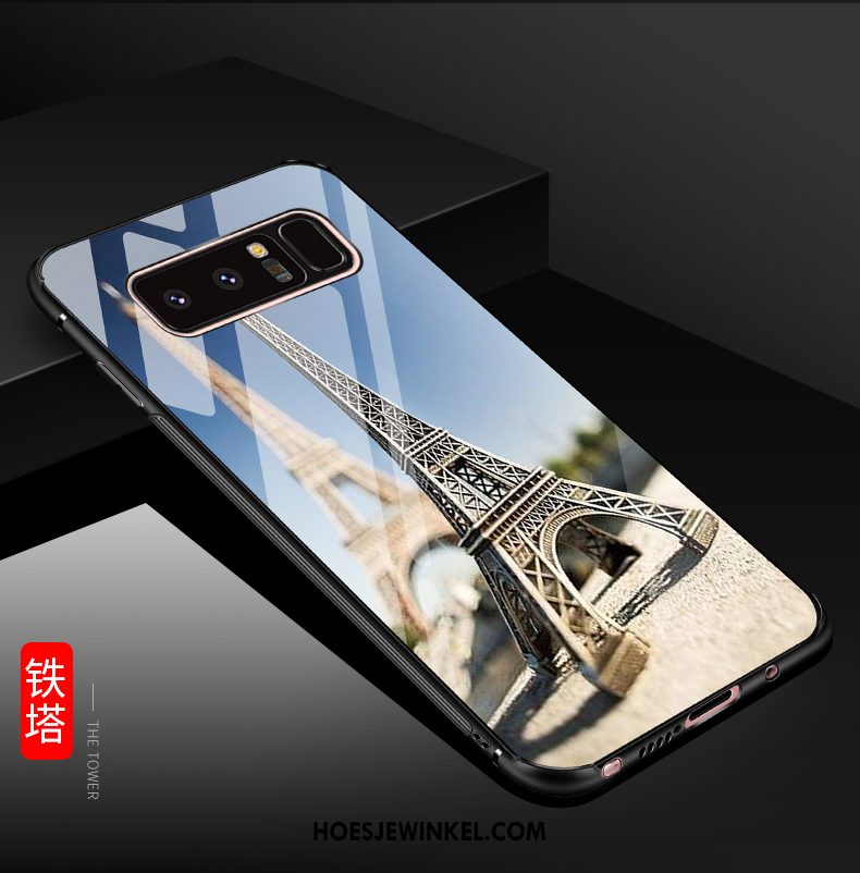 Samsung Galaxy Note 8 Hoesje Mobiele Telefoon Tempereren Glas, Samsung Galaxy Note 8 Hoesje Ster Zwart