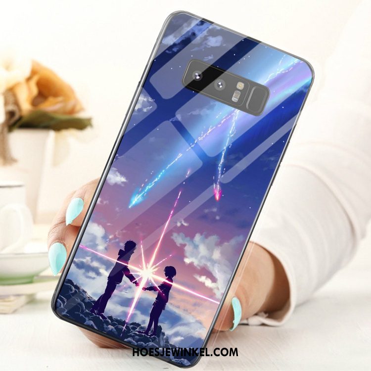 Samsung Galaxy Note 8 Hoesje Mobiele Telefoon Wit Hemming, Samsung Galaxy Note 8 Hoesje Hard Ster