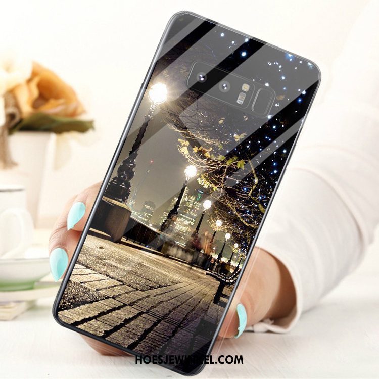 Samsung Galaxy Note 8 Hoesje Mobiele Telefoon Wit Hemming, Samsung Galaxy Note 8 Hoesje Hard Ster