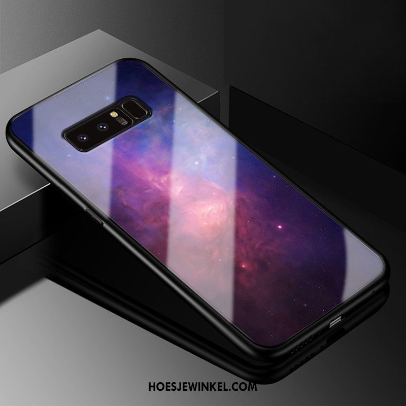 Samsung Galaxy Note 8 Hoesje Mooie Purper Lovers, Samsung Galaxy Note 8 Hoesje All Inclusive Bescherming