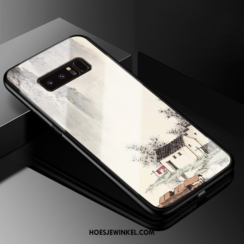 Samsung Galaxy Note 8 Hoesje Mooie Purper Lovers, Samsung Galaxy Note 8 Hoesje All Inclusive Bescherming