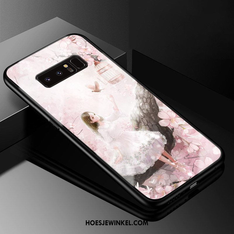 Samsung Galaxy Note 8 Hoesje Mooie Purper Lovers, Samsung Galaxy Note 8 Hoesje All Inclusive Bescherming