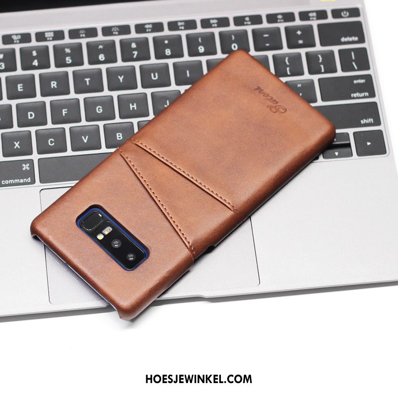 Samsung Galaxy Note 8 Hoesje Scheppend Bedrijf Anti-fall, Samsung Galaxy Note 8 Hoesje Leren Etui Dun