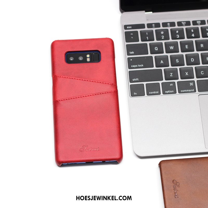 Samsung Galaxy Note 8 Hoesje Scheppend Bedrijf Anti-fall, Samsung Galaxy Note 8 Hoesje Leren Etui Dun