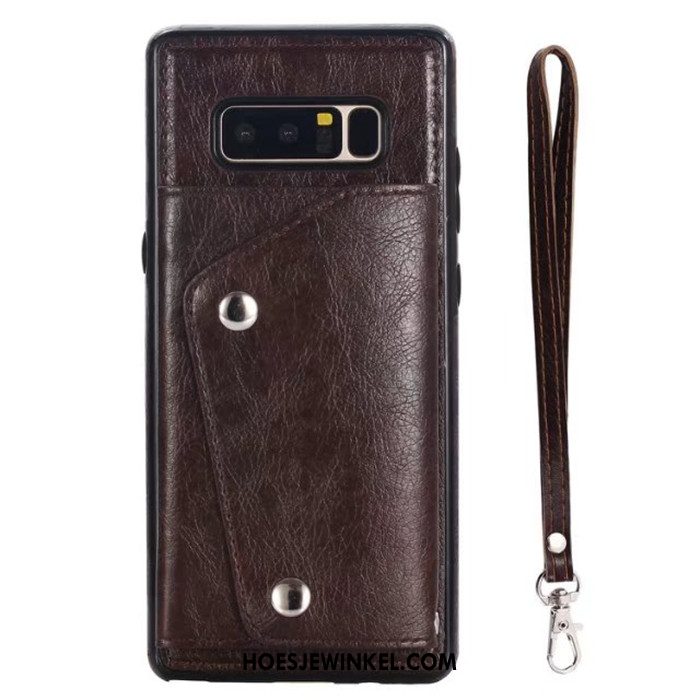 Samsung Galaxy Note 8 Hoesje Ster Rose Goud Mobiele Telefoon, Samsung Galaxy Note 8 Hoesje Kaart Tas Portemonnee