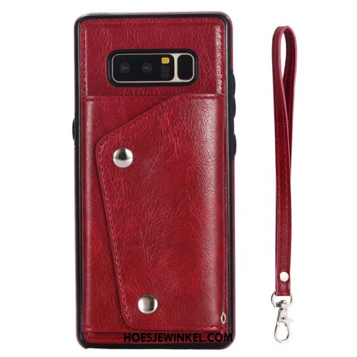 Samsung Galaxy Note 8 Hoesje Ster Rose Goud Mobiele Telefoon, Samsung Galaxy Note 8 Hoesje Kaart Tas Portemonnee