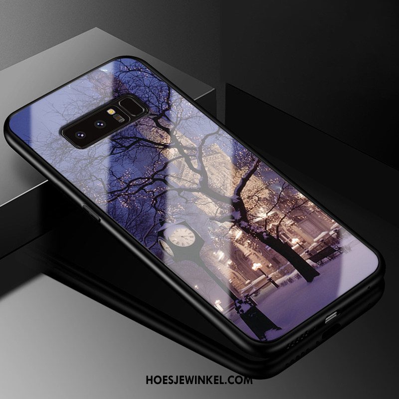 Samsung Galaxy Note 8 Hoesje Trendy Merk Bescherming Anti-fall, Samsung Galaxy Note 8 Hoesje Zwart Siliconen