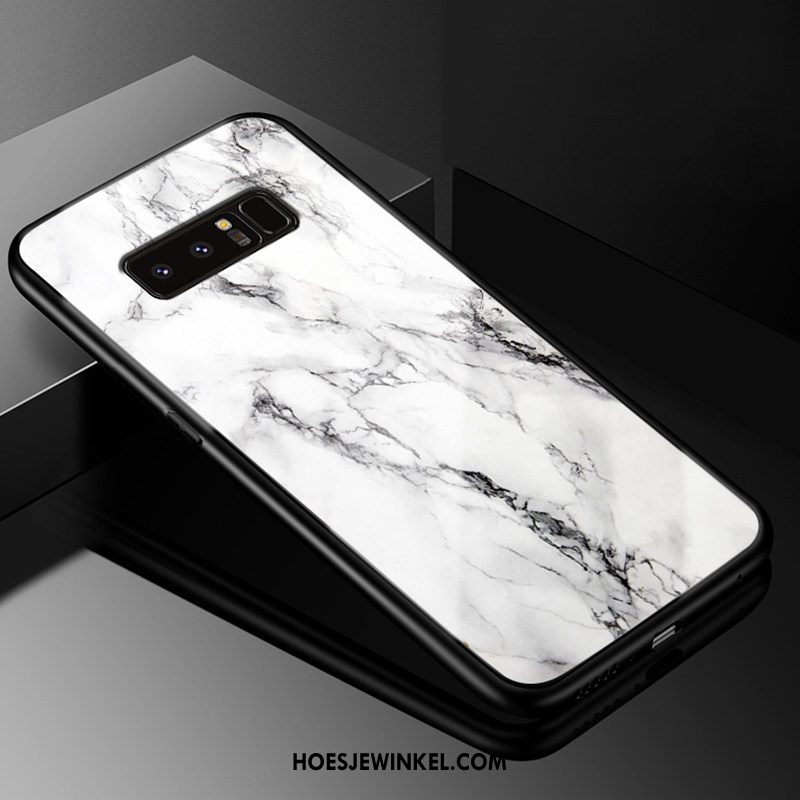 Samsung Galaxy Note 8 Hoesje Trendy Merk Bescherming Anti-fall, Samsung Galaxy Note 8 Hoesje Zwart Siliconen