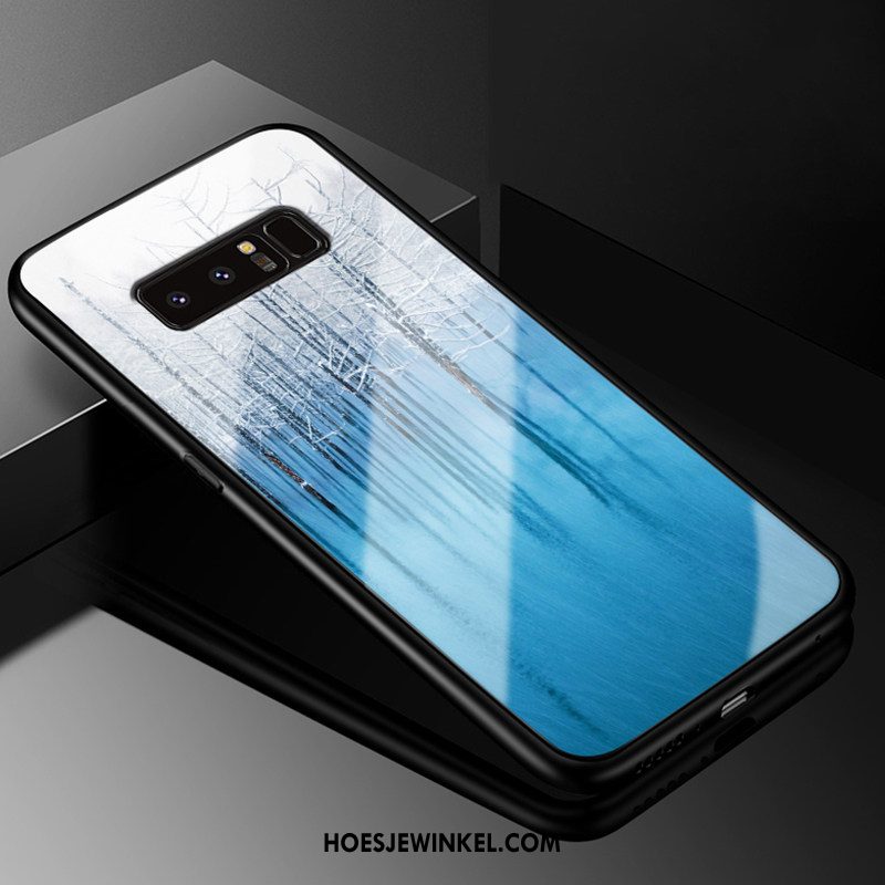 Samsung Galaxy Note 8 Hoesje Trendy Merk Bescherming Anti-fall, Samsung Galaxy Note 8 Hoesje Zwart Siliconen