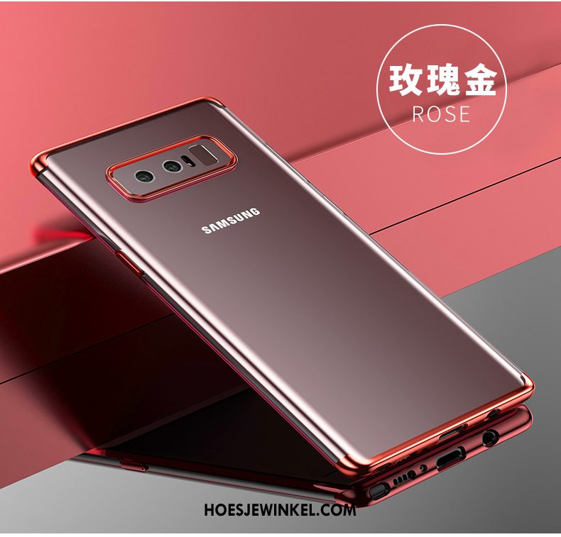 Samsung Galaxy Note 8 Hoesje Zacht Doorzichtig Ster, Samsung Galaxy Note 8 Hoesje Blauw Koe