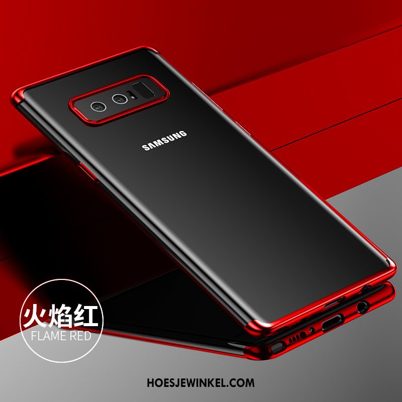 Samsung Galaxy Note 8 Hoesje Zacht Doorzichtig Ster, Samsung Galaxy Note 8 Hoesje Blauw Koe