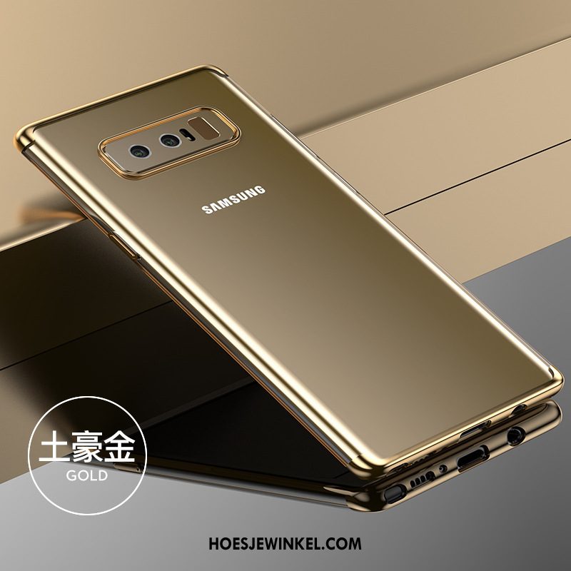 Samsung Galaxy Note 8 Hoesje Zacht Doorzichtig Ster, Samsung Galaxy Note 8 Hoesje Blauw Koe