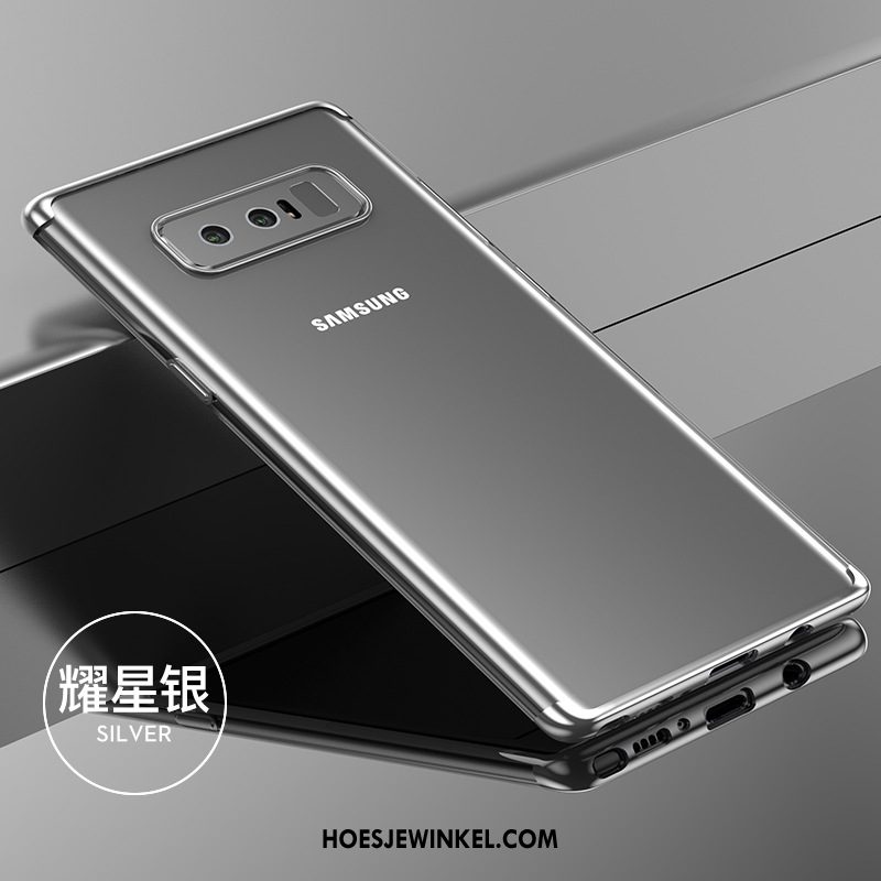 Samsung Galaxy Note 8 Hoesje Zacht Doorzichtig Ster, Samsung Galaxy Note 8 Hoesje Blauw Koe