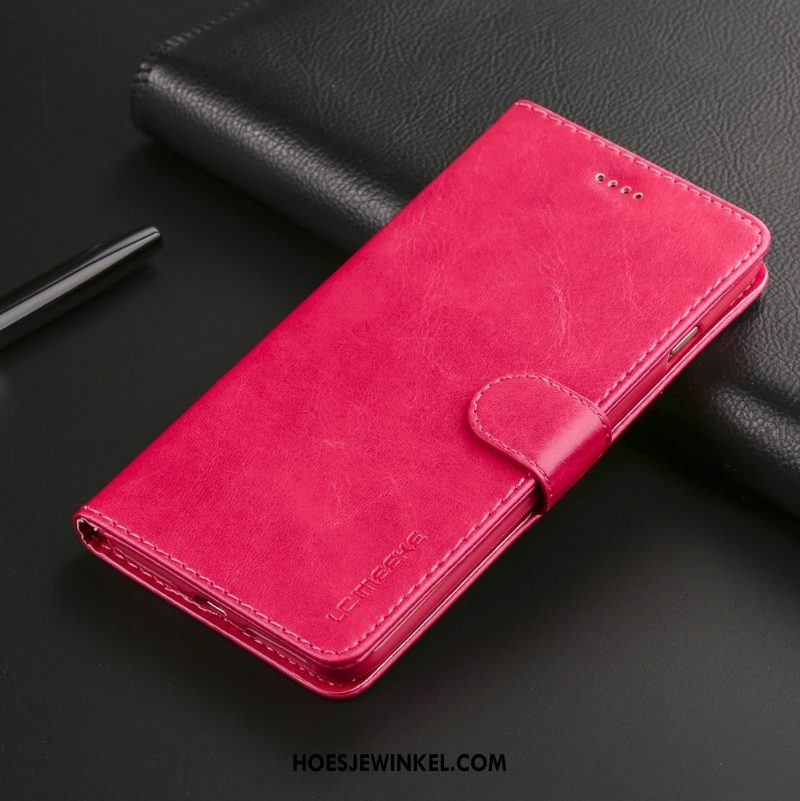 Samsung Galaxy Note 8 Hoesje Zacht Zwart Leren Etui, Samsung Galaxy Note 8 Hoesje Ster Folio