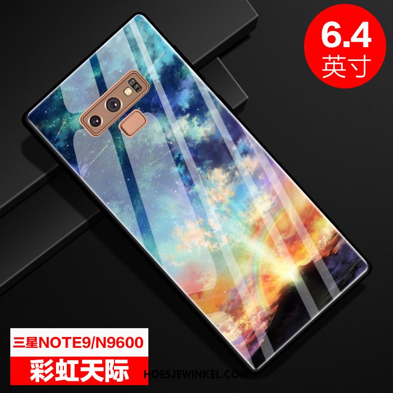 Samsung Galaxy Note 9 Hoesje Bescherming Anti-fall Sterrenhemel, Samsung Galaxy Note 9 Hoesje Scheppend Glas