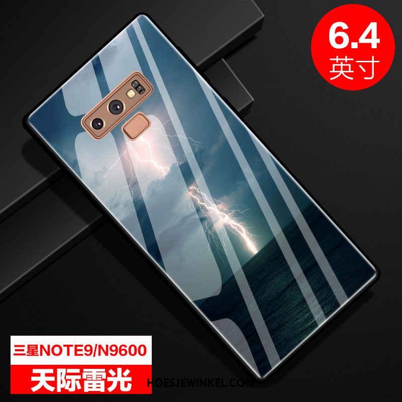 Samsung Galaxy Note 9 Hoesje Bescherming Anti-fall Sterrenhemel, Samsung Galaxy Note 9 Hoesje Scheppend Glas