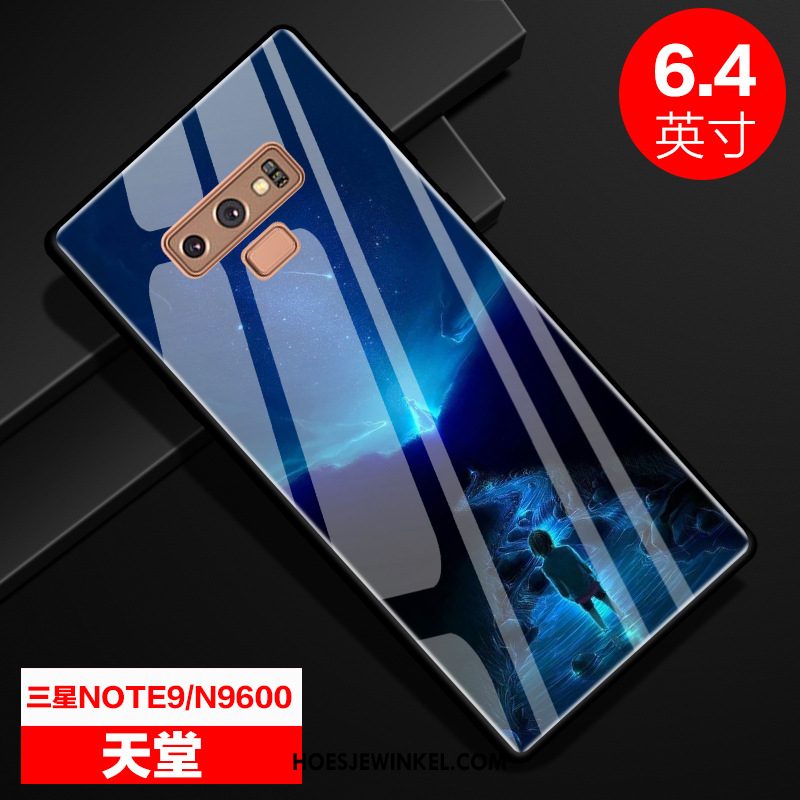 Samsung Galaxy Note 9 Hoesje Bescherming Anti-fall Sterrenhemel, Samsung Galaxy Note 9 Hoesje Scheppend Glas