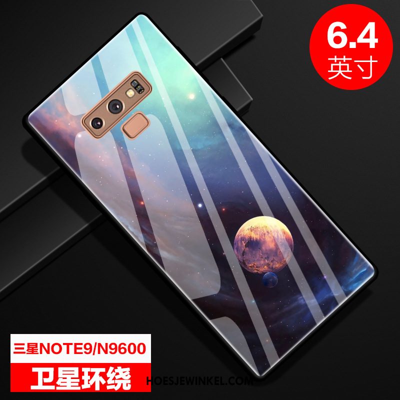 Samsung Galaxy Note 9 Hoesje Bescherming Anti-fall Sterrenhemel, Samsung Galaxy Note 9 Hoesje Scheppend Glas