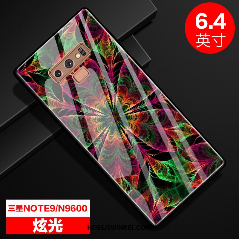 Samsung Galaxy Note 9 Hoesje Bescherming Anti-fall Sterrenhemel, Samsung Galaxy Note 9 Hoesje Scheppend Glas