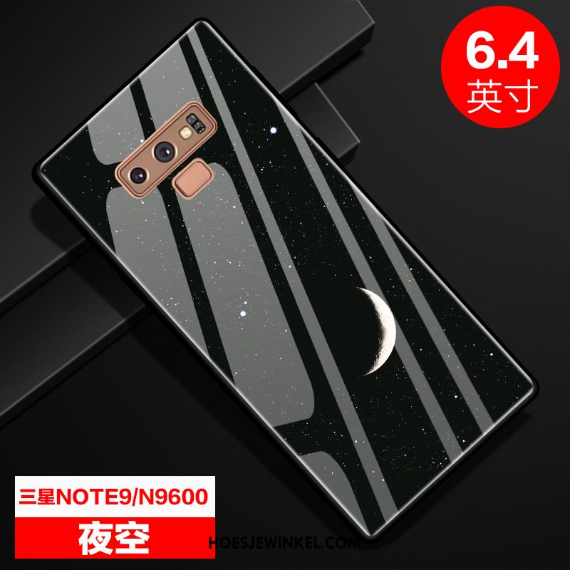 Samsung Galaxy Note 9 Hoesje Bescherming Anti-fall Sterrenhemel, Samsung Galaxy Note 9 Hoesje Scheppend Glas