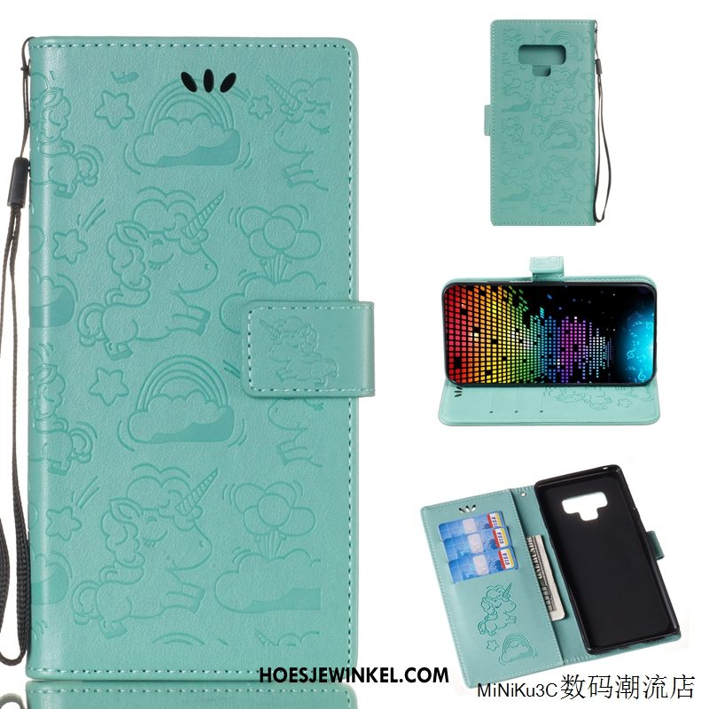 Samsung Galaxy Note 9 Hoesje Folio Kaart Zacht, Samsung Galaxy Note 9 Hoesje Siliconen Bescherming