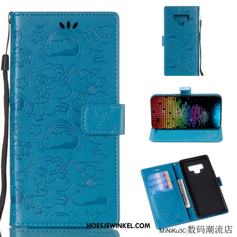 Samsung Galaxy Note 9 Hoesje Folio Kaart Zacht, Samsung Galaxy Note 9 Hoesje Siliconen Bescherming