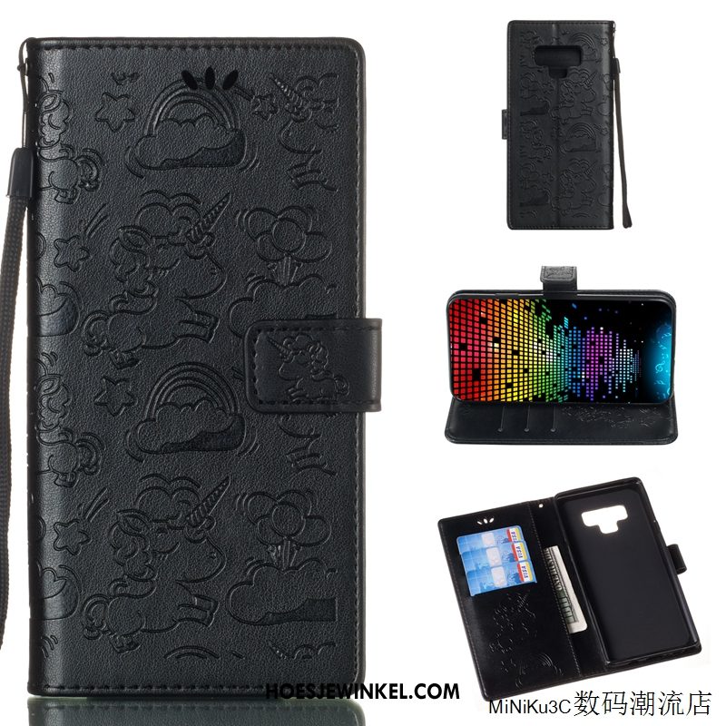 Samsung Galaxy Note 9 Hoesje Folio Kaart Zacht, Samsung Galaxy Note 9 Hoesje Siliconen Bescherming