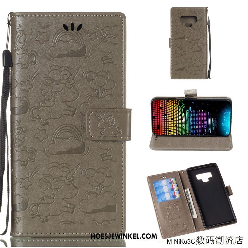 Samsung Galaxy Note 9 Hoesje Folio Kaart Zacht, Samsung Galaxy Note 9 Hoesje Siliconen Bescherming