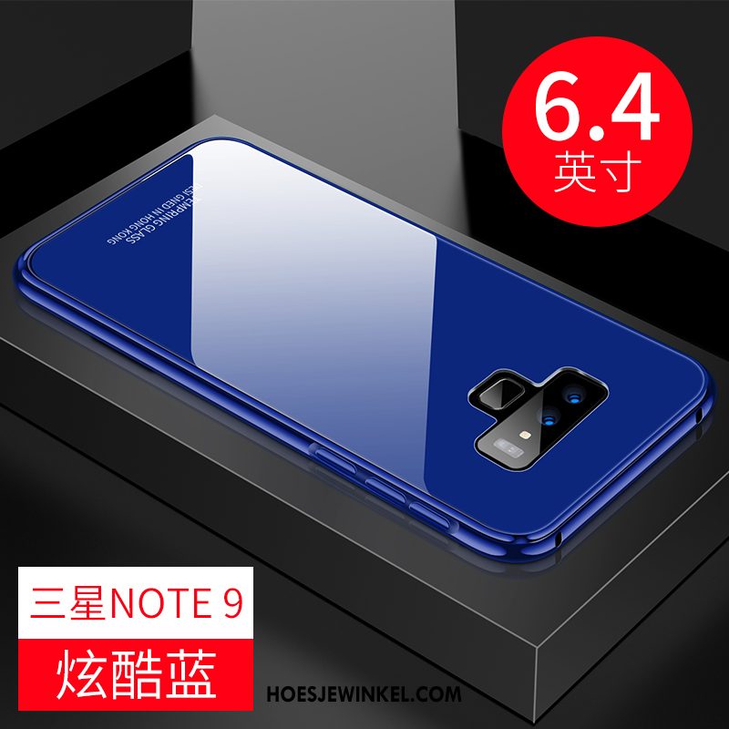 Samsung Galaxy Note 9 Hoesje Glas Mobiele Telefoon Zilver, Samsung Galaxy Note 9 Hoesje Trendy Merk All Inclusive