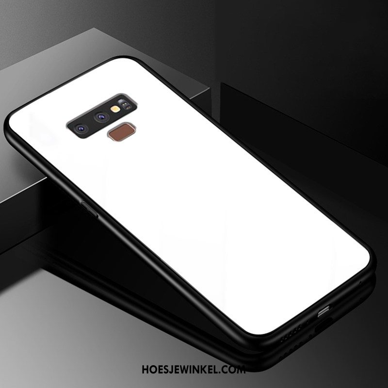 Samsung Galaxy Note 9 Hoesje Glas Persoonlijk Effen Kleur, Samsung Galaxy Note 9 Hoesje Bescherming Rood