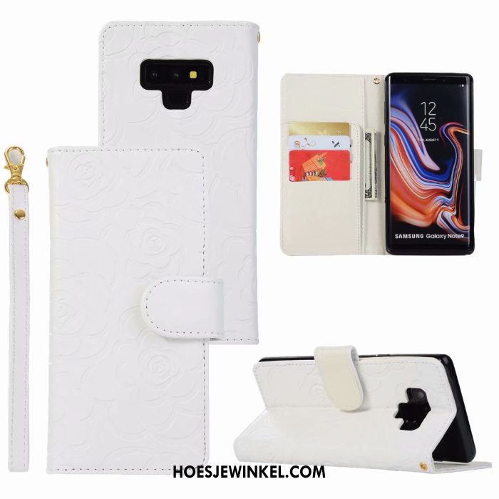 Samsung Galaxy Note 9 Hoesje Hoes Anti-fall Leren Etui, Samsung Galaxy Note 9 Hoesje Goud All Inclusive