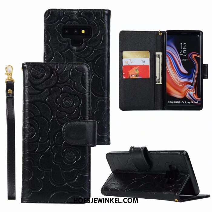 Samsung Galaxy Note 9 Hoesje Hoes Anti-fall Leren Etui, Samsung Galaxy Note 9 Hoesje Goud All Inclusive