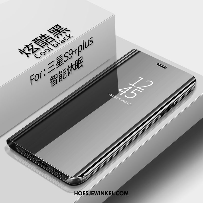 Samsung Galaxy Note 9 Hoesje Leren Etui Anti-fall Ster, Samsung Galaxy Note 9 Hoesje Spiegel Trendy Merk
