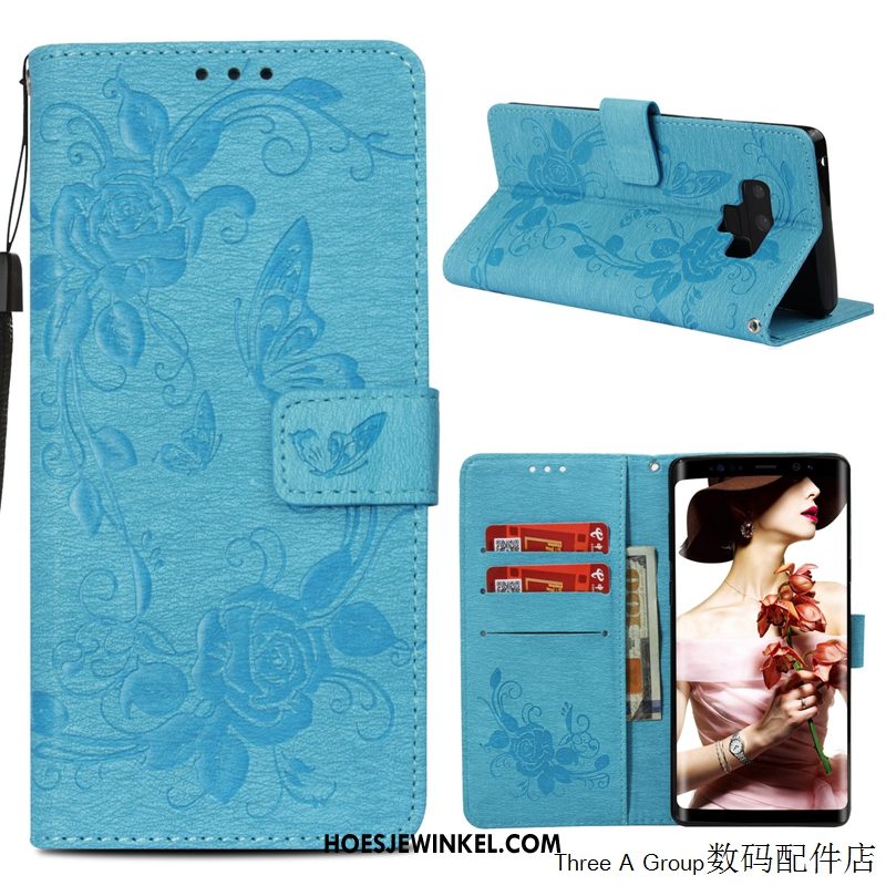 Samsung Galaxy Note 9 Hoesje Mobiele Telefoon Clamshell Bescherming, Samsung Galaxy Note 9 Hoesje Leren Etui Hoes