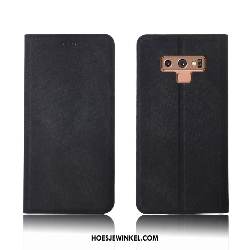 Samsung Galaxy Note 9 Hoesje Roze Clamshell Leren Etui, Samsung Galaxy Note 9 Hoesje Nieuw Ster