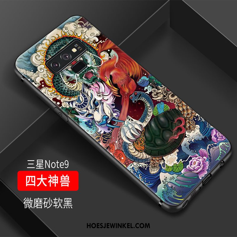 Samsung Galaxy Note 9 Hoesje Siliconen Vintage Hoes, Samsung Galaxy Note 9 Hoesje Chinese Stijl Anti-fall