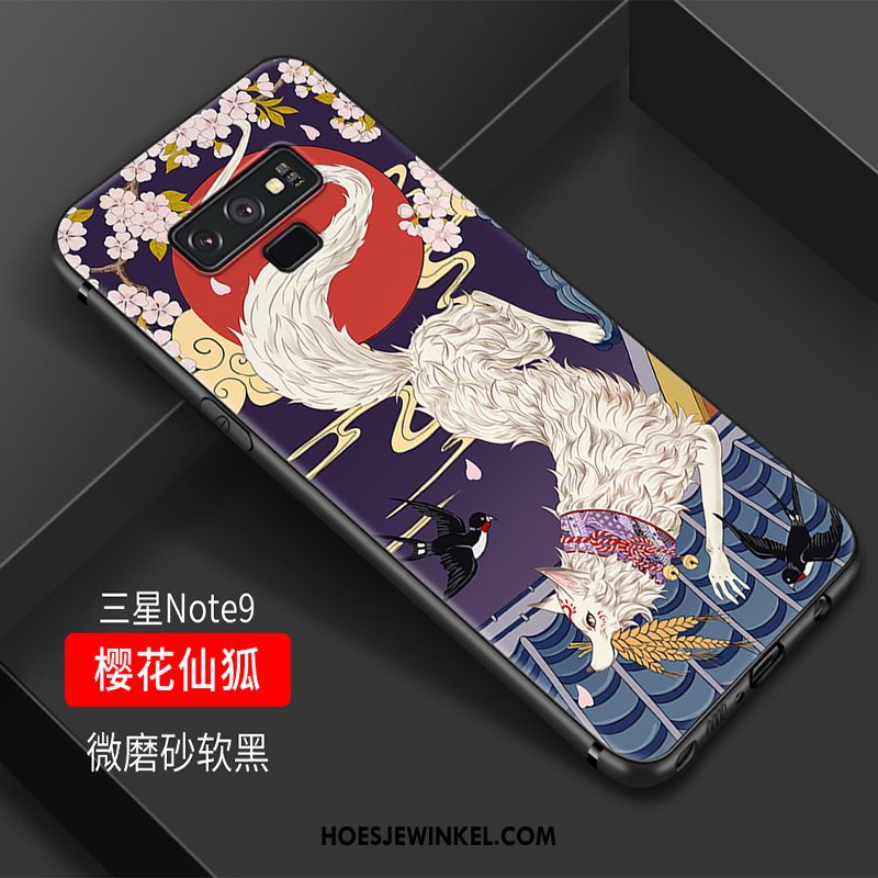 Samsung Galaxy Note 9 Hoesje Siliconen Vintage Hoes, Samsung Galaxy Note 9 Hoesje Chinese Stijl Anti-fall