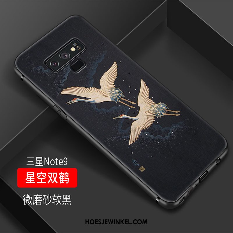 Samsung Galaxy Note 9 Hoesje Siliconen Vintage Hoes, Samsung Galaxy Note 9 Hoesje Chinese Stijl Anti-fall