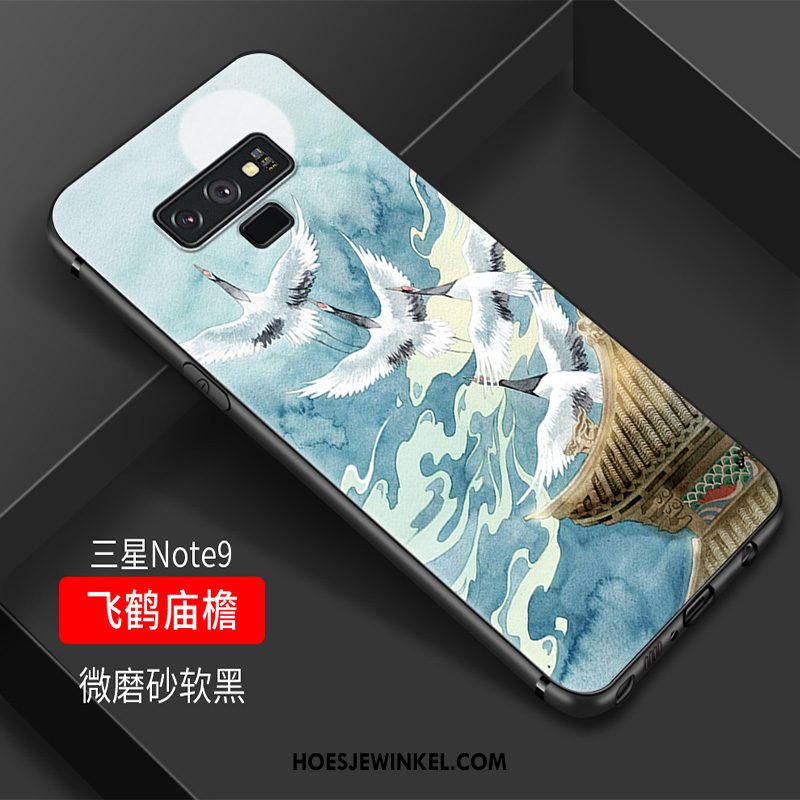 Samsung Galaxy Note 9 Hoesje Siliconen Vintage Hoes, Samsung Galaxy Note 9 Hoesje Chinese Stijl Anti-fall