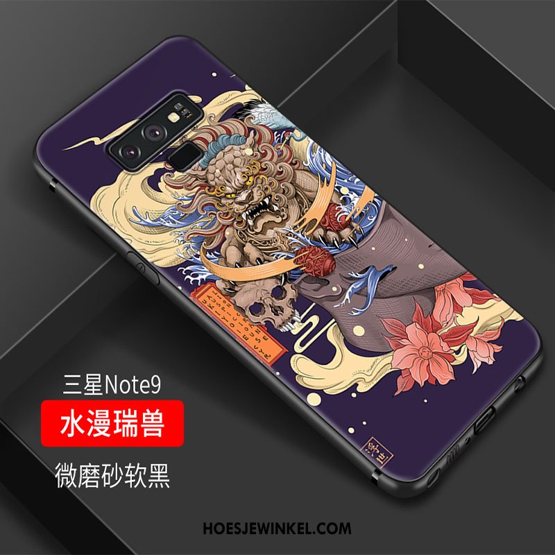 Samsung Galaxy Note 9 Hoesje Siliconen Vintage Hoes, Samsung Galaxy Note 9 Hoesje Chinese Stijl Anti-fall