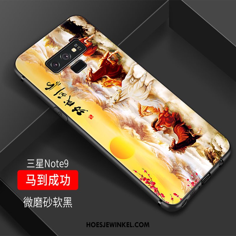 Samsung Galaxy Note 9 Hoesje Siliconen Vintage Hoes, Samsung Galaxy Note 9 Hoesje Chinese Stijl Anti-fall