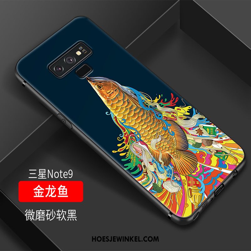 Samsung Galaxy Note 9 Hoesje Siliconen Vintage Hoes, Samsung Galaxy Note 9 Hoesje Chinese Stijl Anti-fall